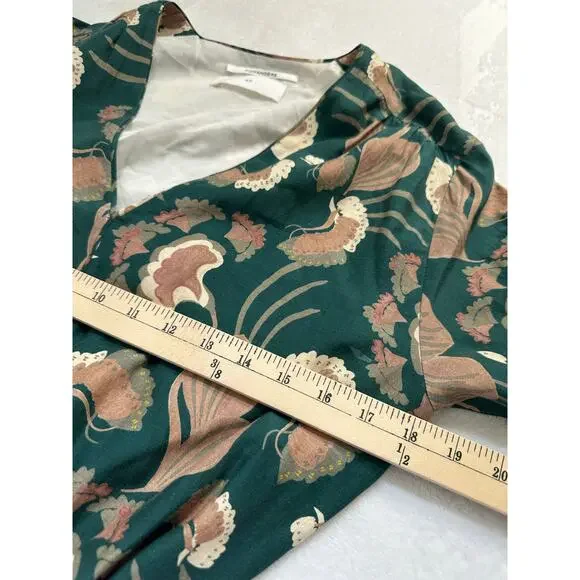 Pomandère Women's Natural Printed Dress Silk Cotton Size 6 Knee Length EUC - Picture 5 of 9